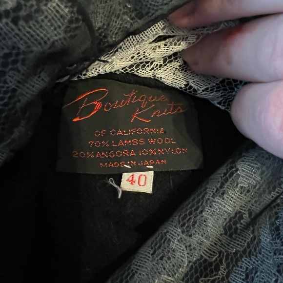 1950’s big fur collar sweater - Picture 4 of 7